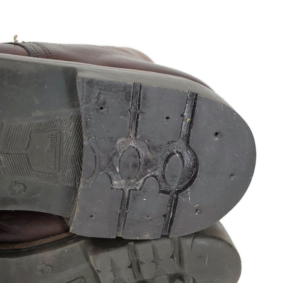 L.L. Bean Mens Vintage Distressed Brown Leather Boots Size 10.5 W Made In Canada - Picture 10 of 14